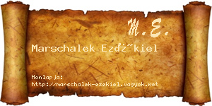 Marschalek Ezékiel névjegykártya